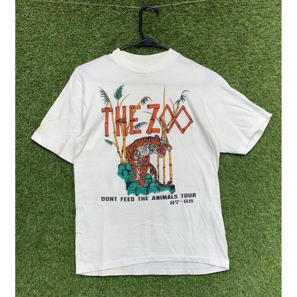 Vintage The Zoo Tour Shirt Mens Medium Don't Feed the Animals Single Stitch 80s
